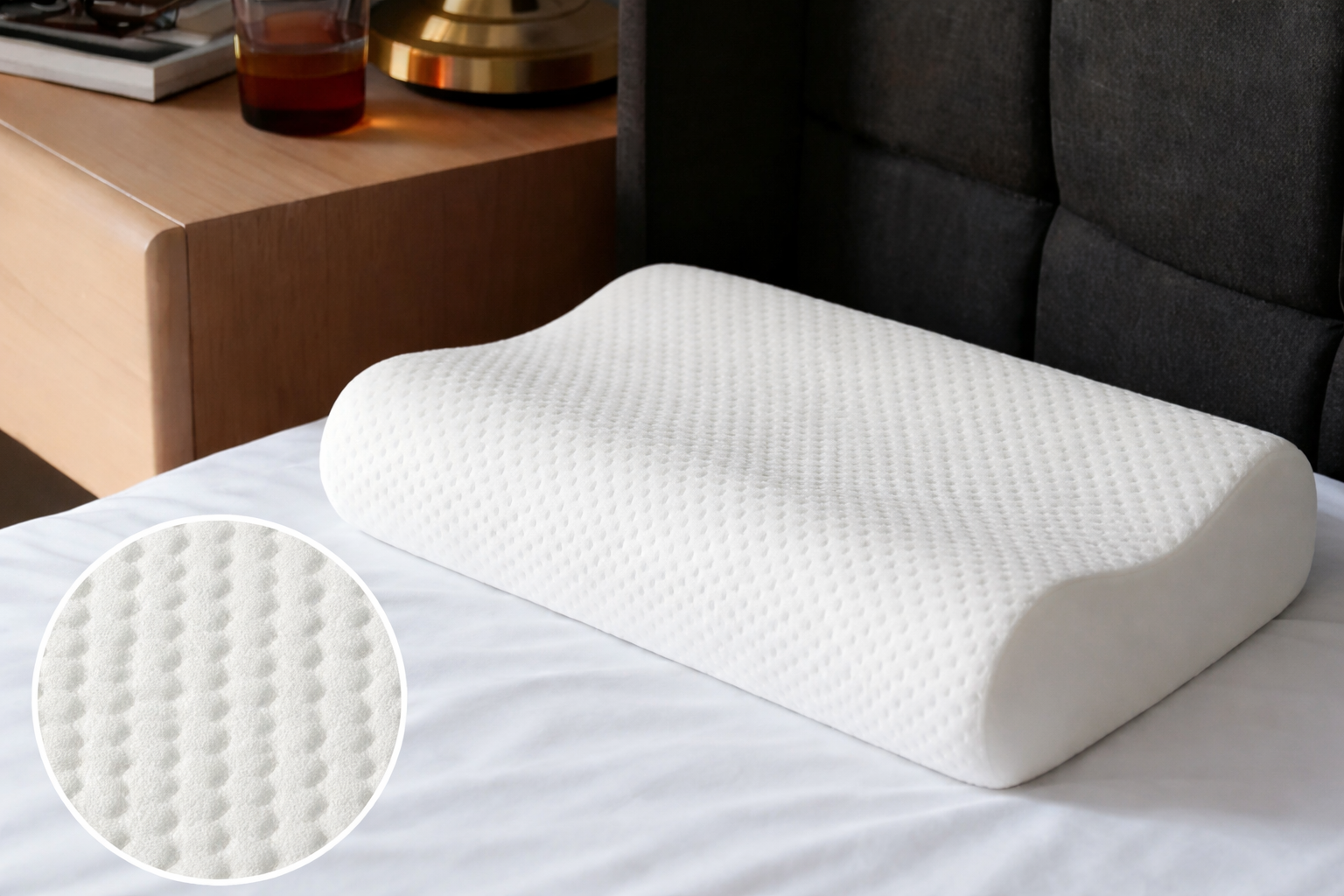 مخدة ميموري فوم حبيبات مموجة Memory foam wavy grain pillow
