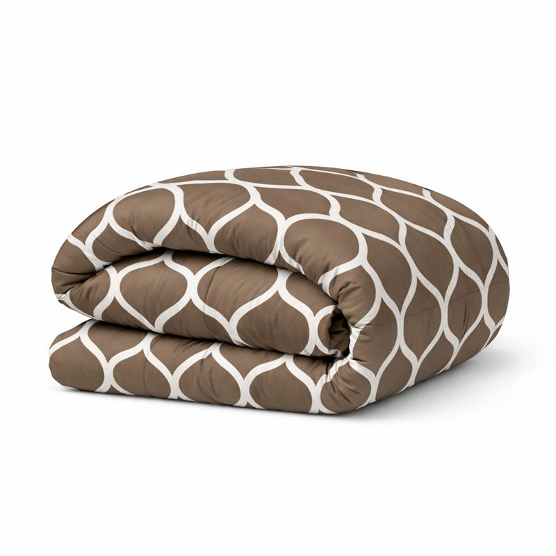 180x220 لحاف فايبر سنجل لون بني