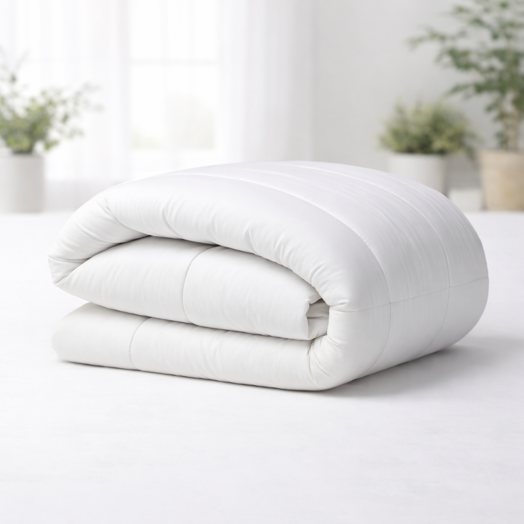 لحاف مايكروفايبر ابيض فندقي