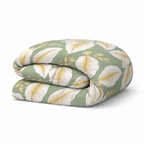 180x220 لحاف فايبر سنجل مشجر اخضر مقاس