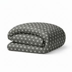 180x230 لحاف فايبر سنجل رمادي نقشة ابيض