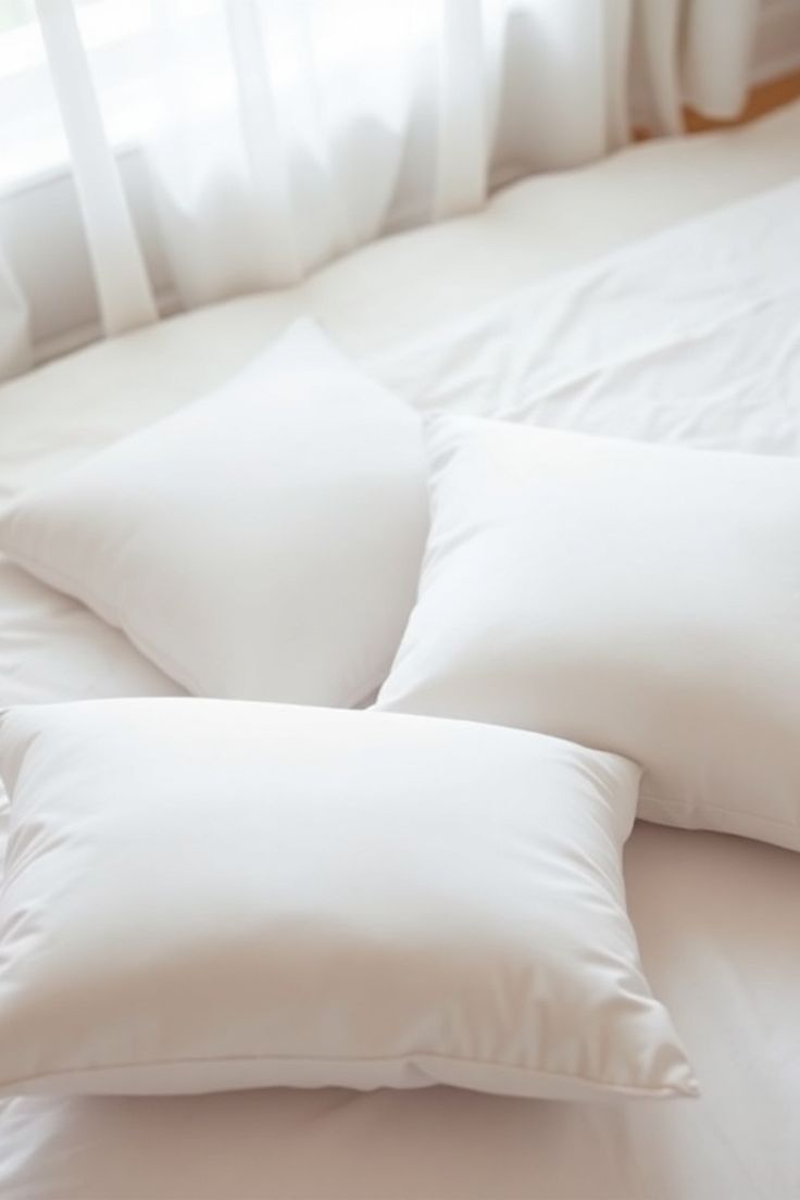 Set of 3 microfiber pillows